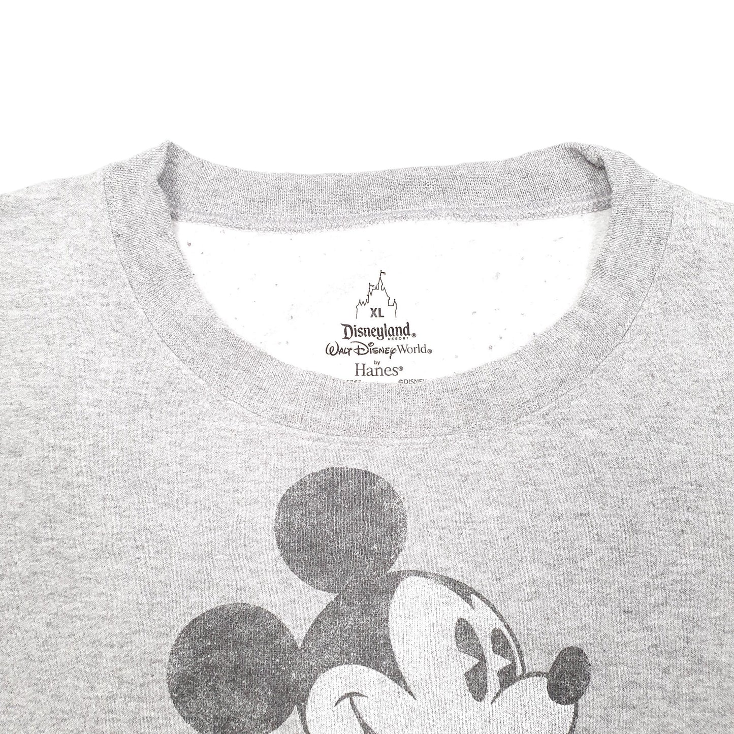 Mens Grey Hanes Walt Disney World Disneyland Resort Crewneck Jumper