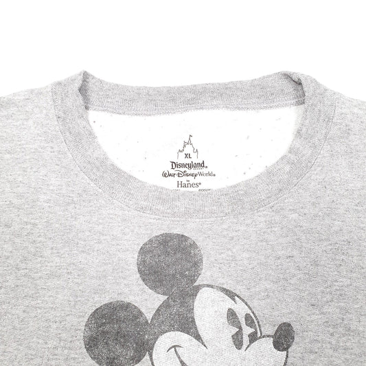 Mens Grey Hanes Walt Disney World Disneyland Resort Crewneck Jumper