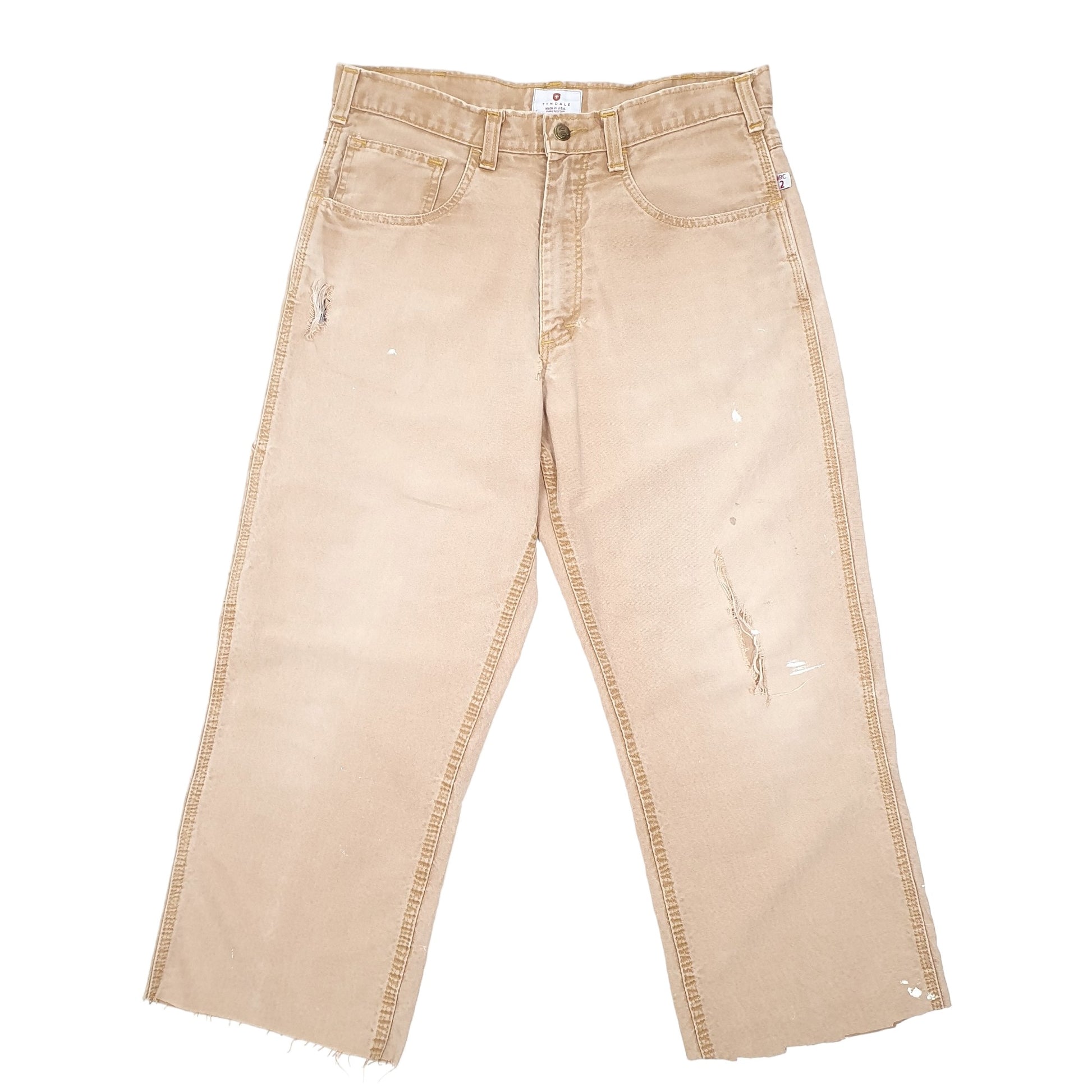 Mens Tan Tyndale Made In USA Cut Offs Carpenter Trousers