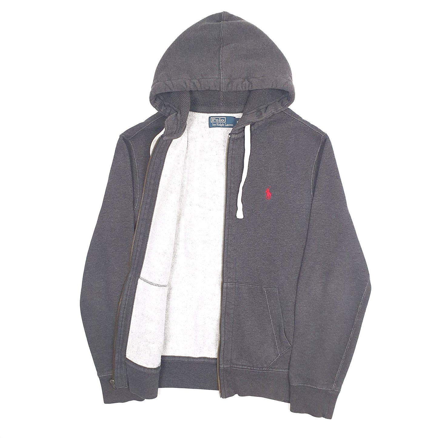 Mens Grey Polo Ralph Lauren Hoodie Full Zip Jumper