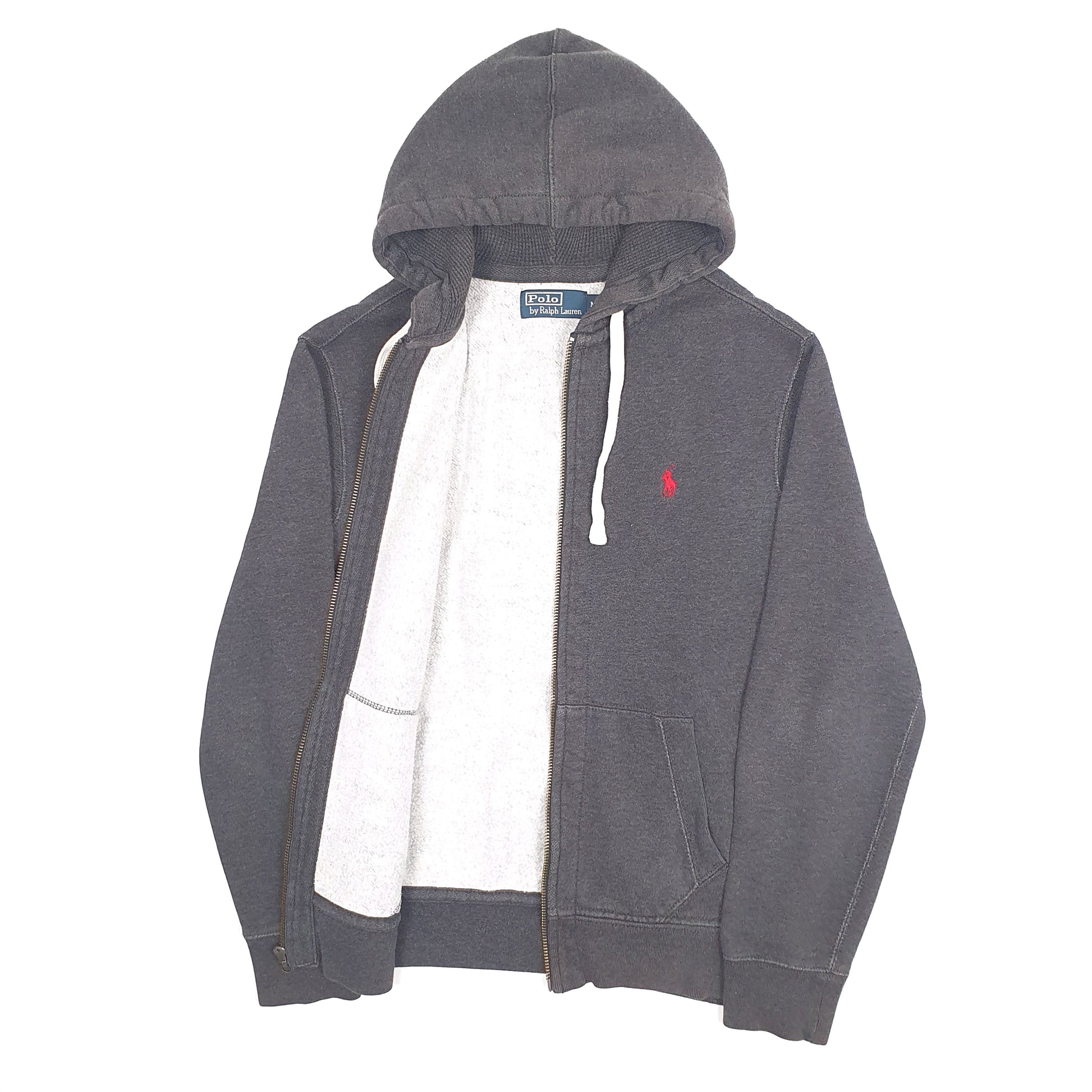 Mens Grey Polo Ralph Lauren Hoodie Full Zip Jumper