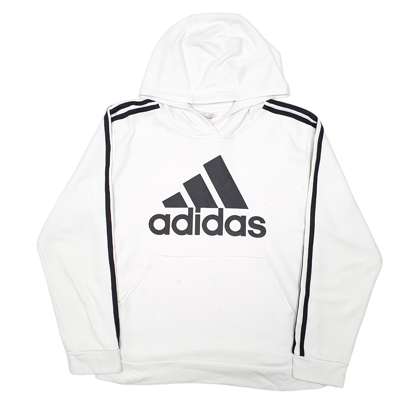 Womens White Adidas  Hoodie Jumper