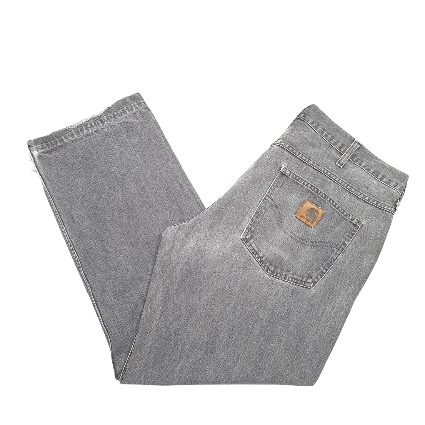 Mens Grey Carhartt Western Pant Casual JeansW36 L30