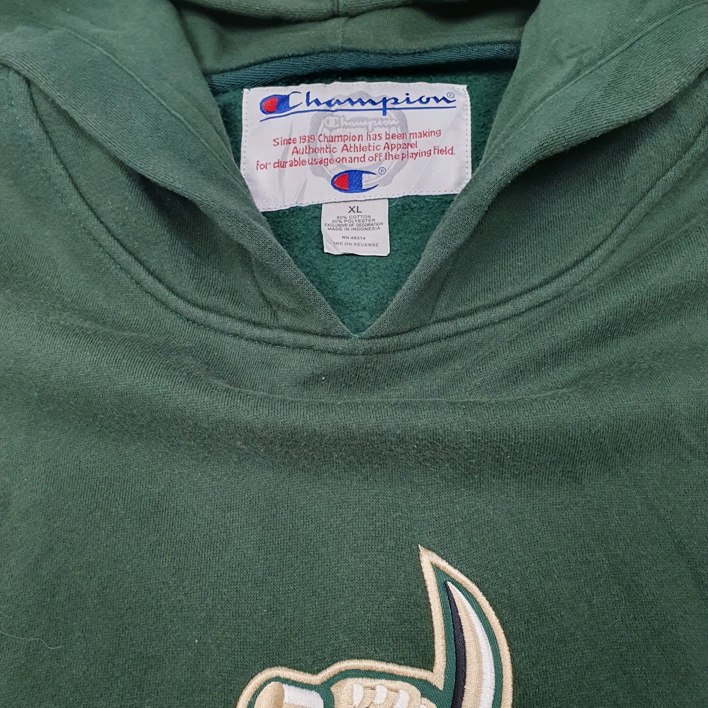 Mens Green Champion Charlotte 49ers Basketball Hoodie Jumper