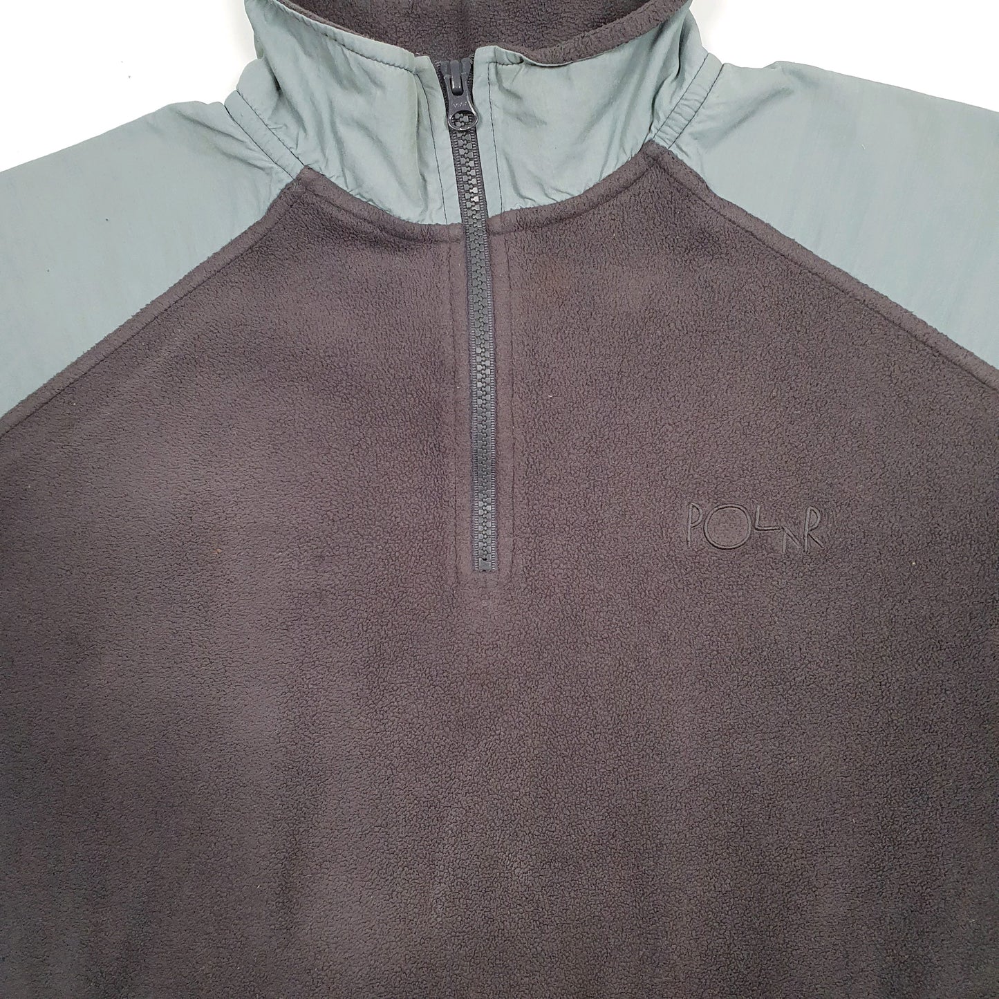Mens Grey Polar Skate Co  Quarter Zip Jumper
