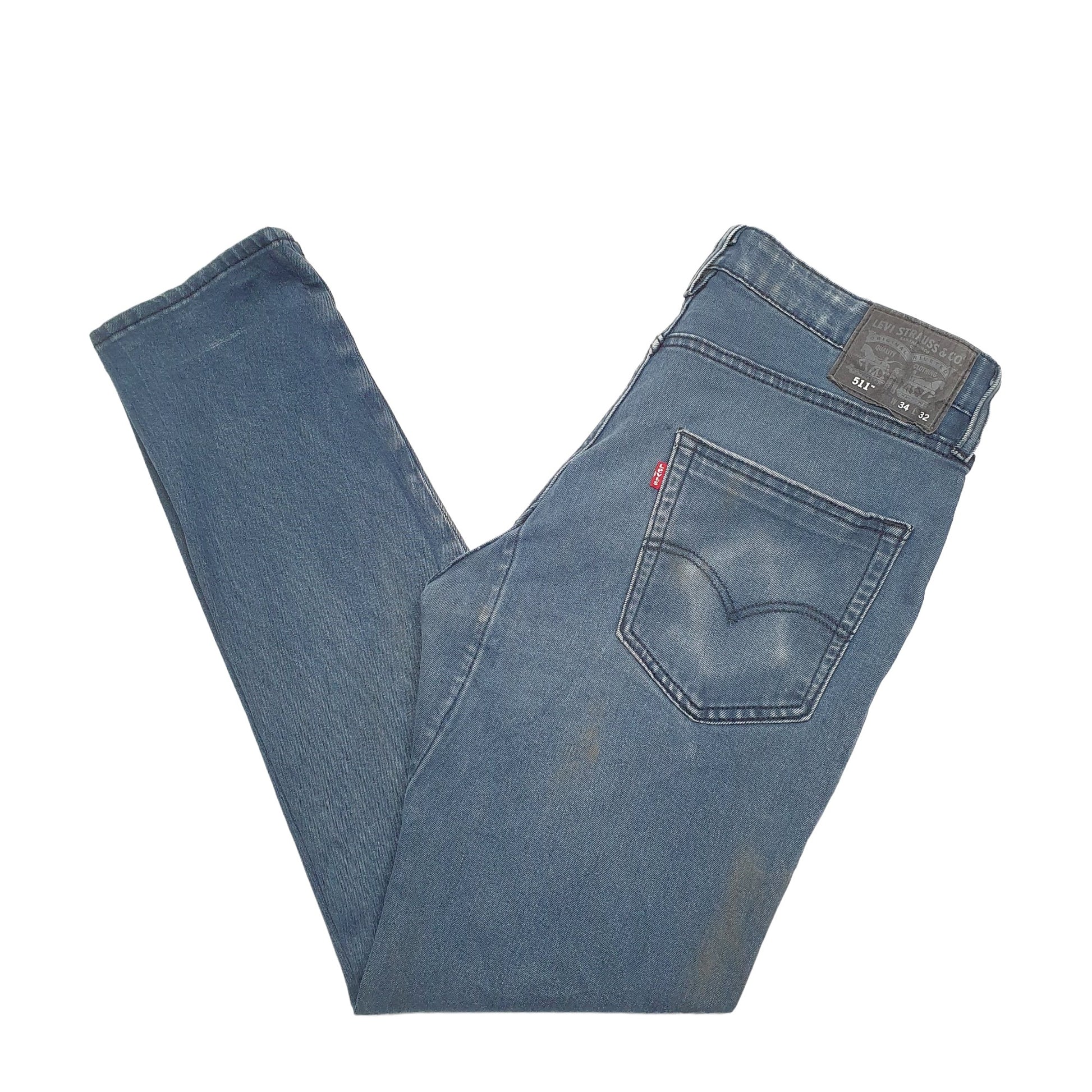 Mens Blue Levis Commuter Cycling 511 JeansW34 L32