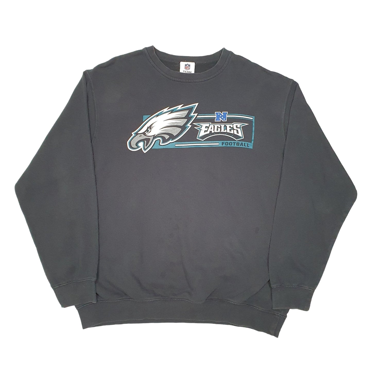 Mens Black NFL Philadelphia Eagles American Football Crewneck Jumper