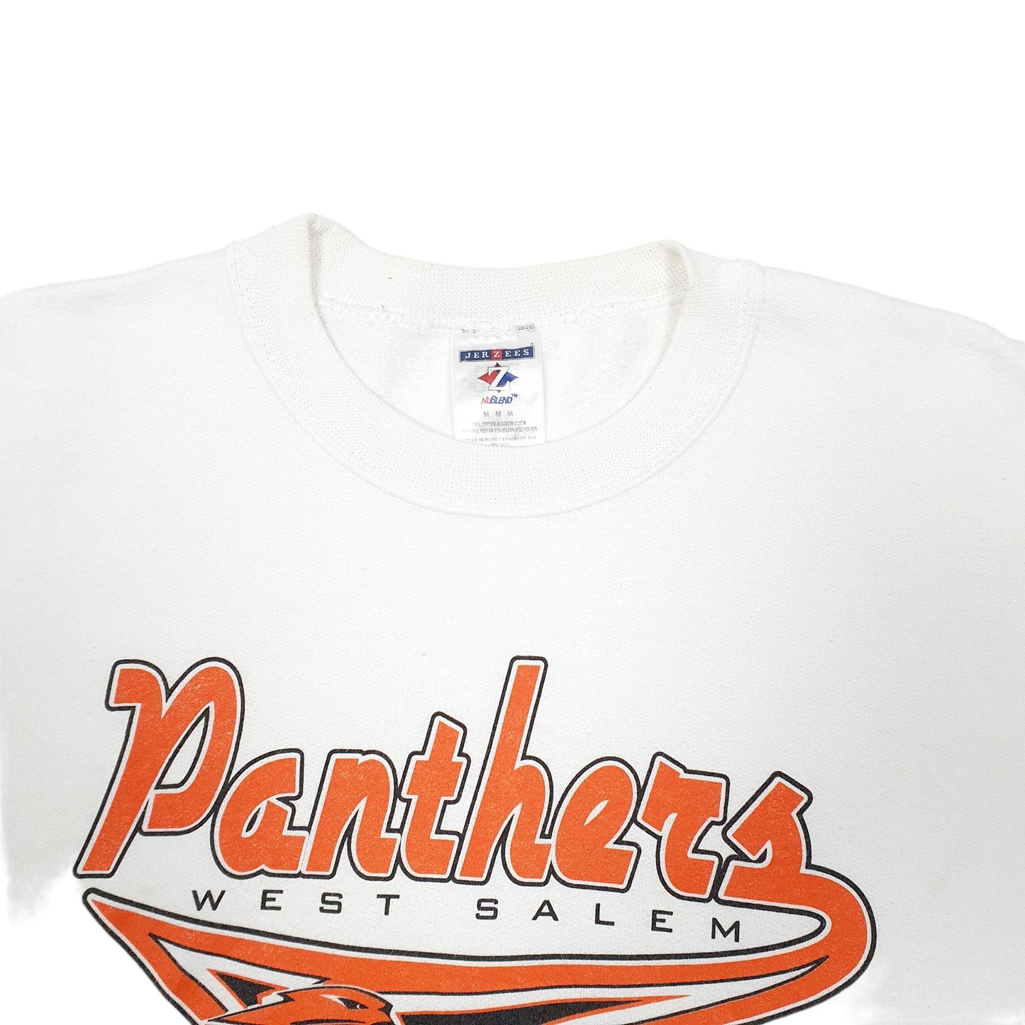 Mens White Jerzees West Salem Panthers High School Football Crewneck Jumper