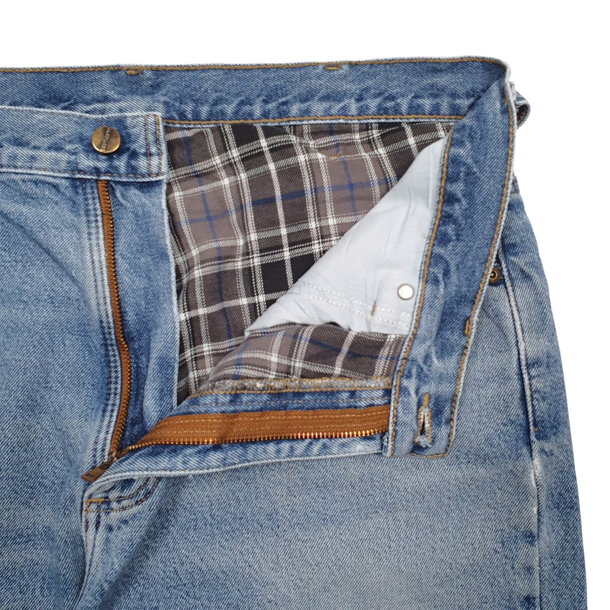 Mens Blue Carhartt B172 Lined Thermal Winter Casual JeansW36 L34