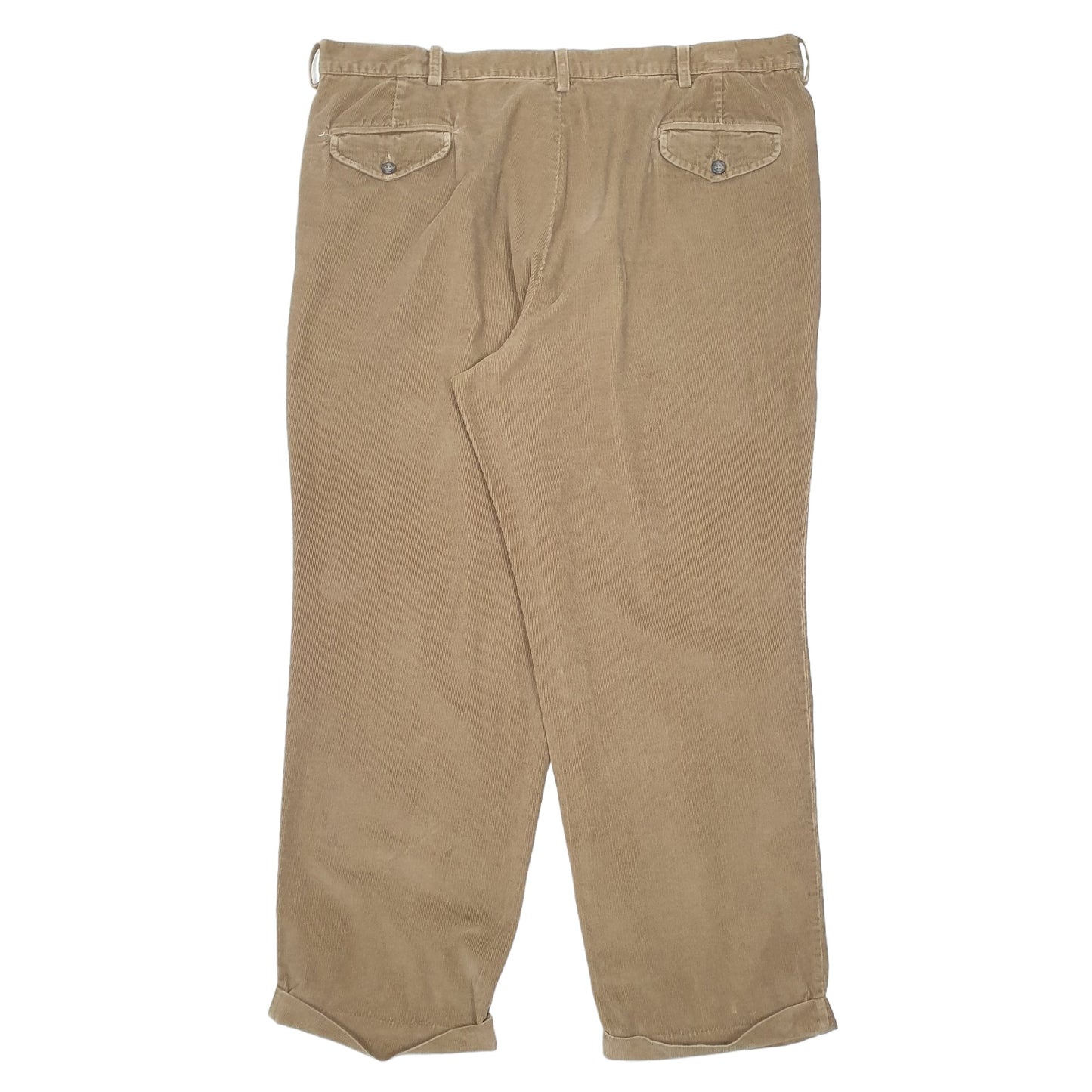 Mens Brown Dockers Double Pleated Corduroy Trousers