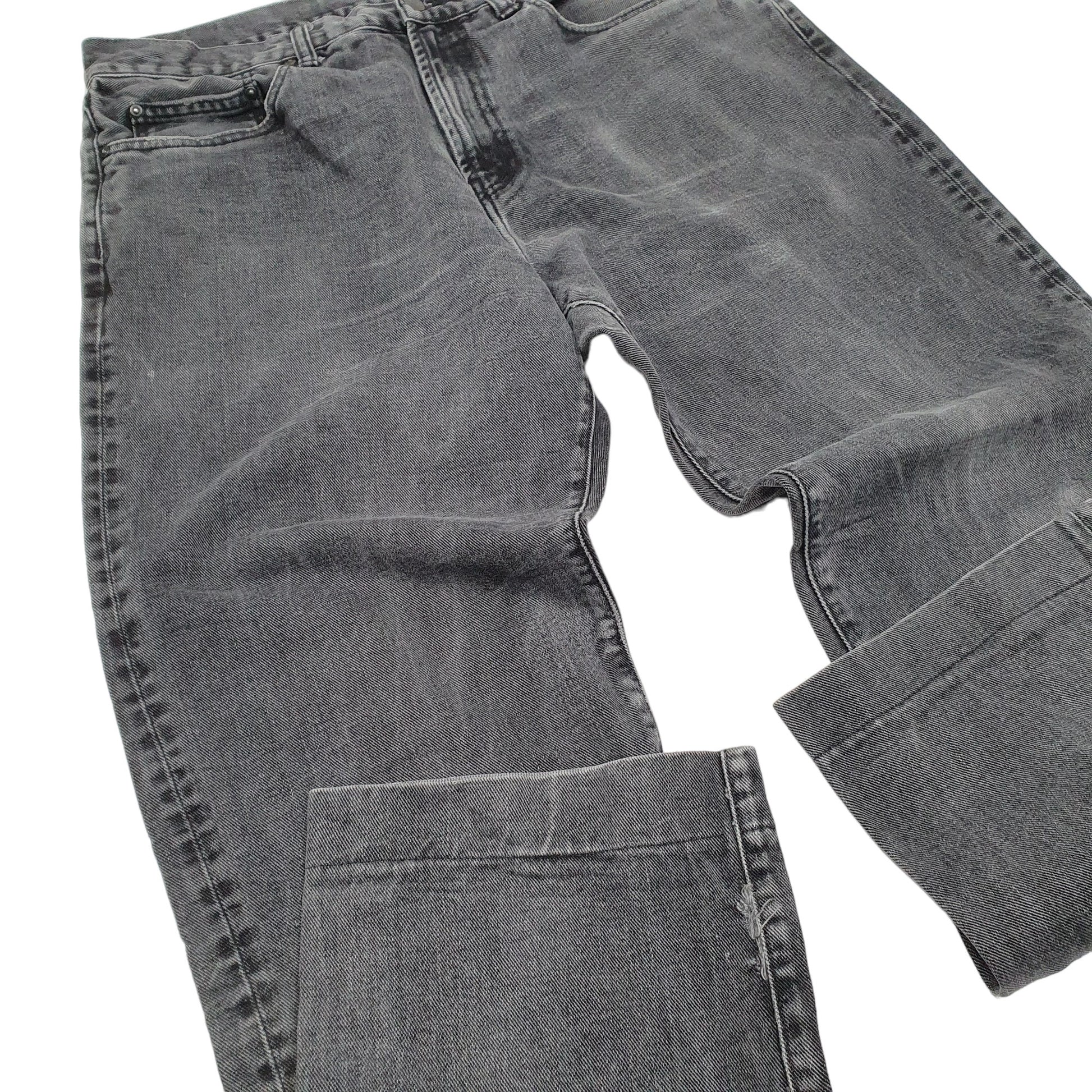 Mens Grey Carhartt Tapered WIP Pontiac Pant Casual JeansW36 L30