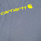 Mens Blue Carhartt Spellout Loose Fit Short Sleeve T Shirt
