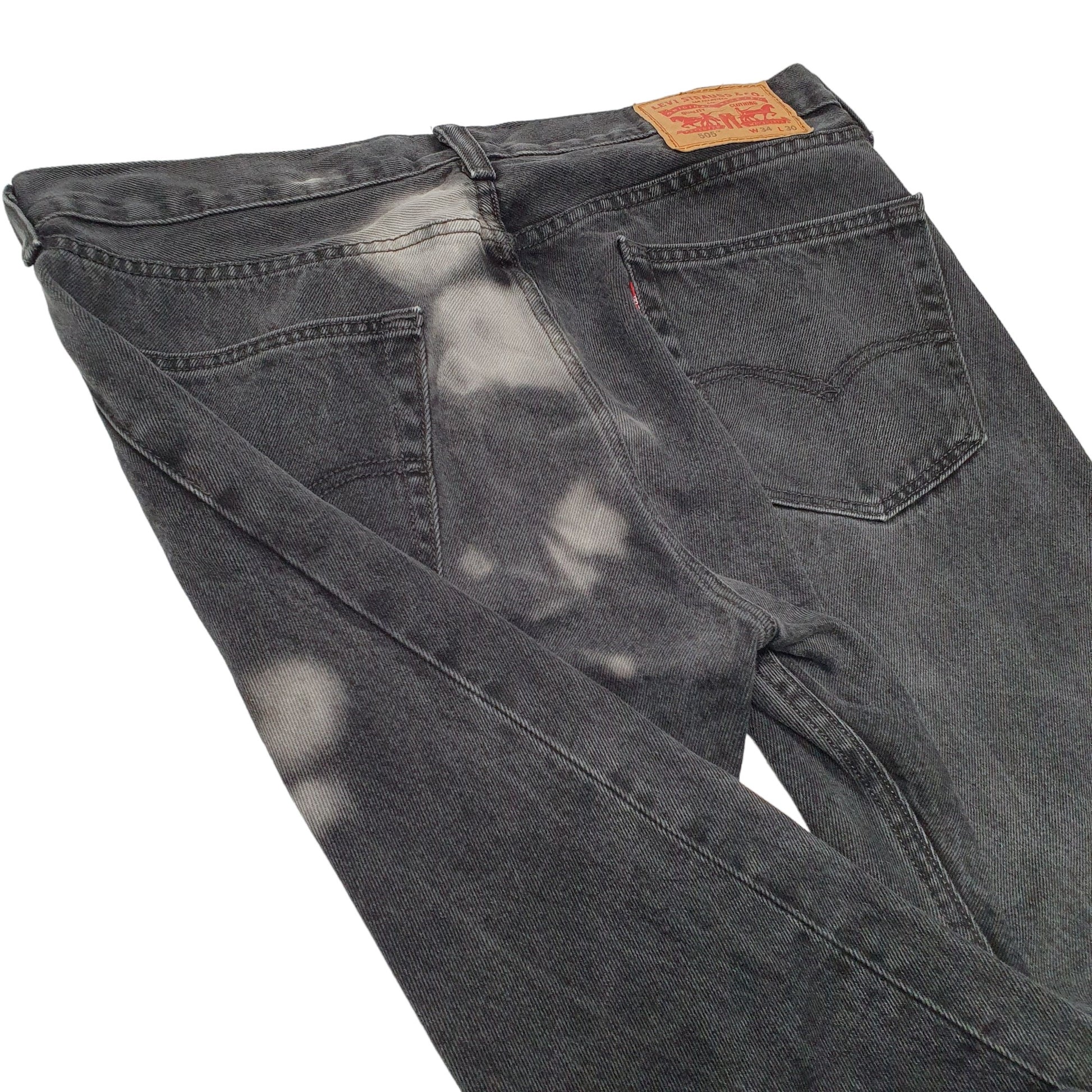 Mens Black Levis  505 JeansW34 L30