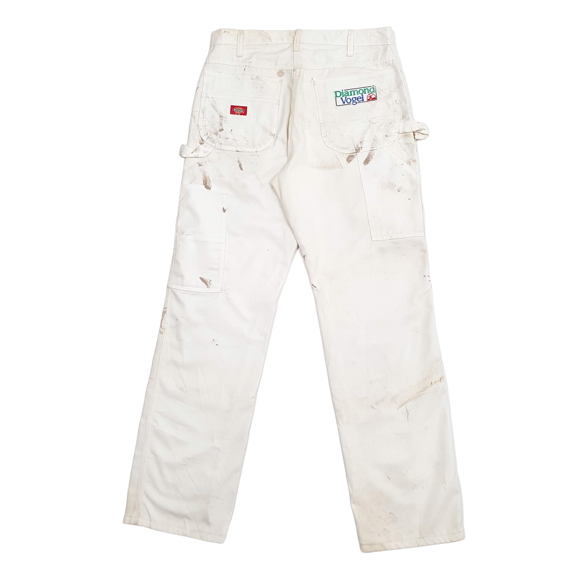 Mens White Dickies  Carpenter Trousers