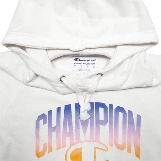 Mens White Champion  Hoodie Jumper