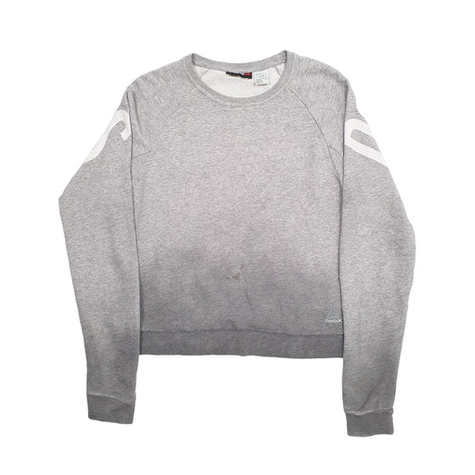 Womens Grey Reebok Don't Stress Crewneck Jumper