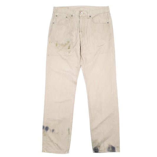 Mens Beige Levis 505 Chino Trousers