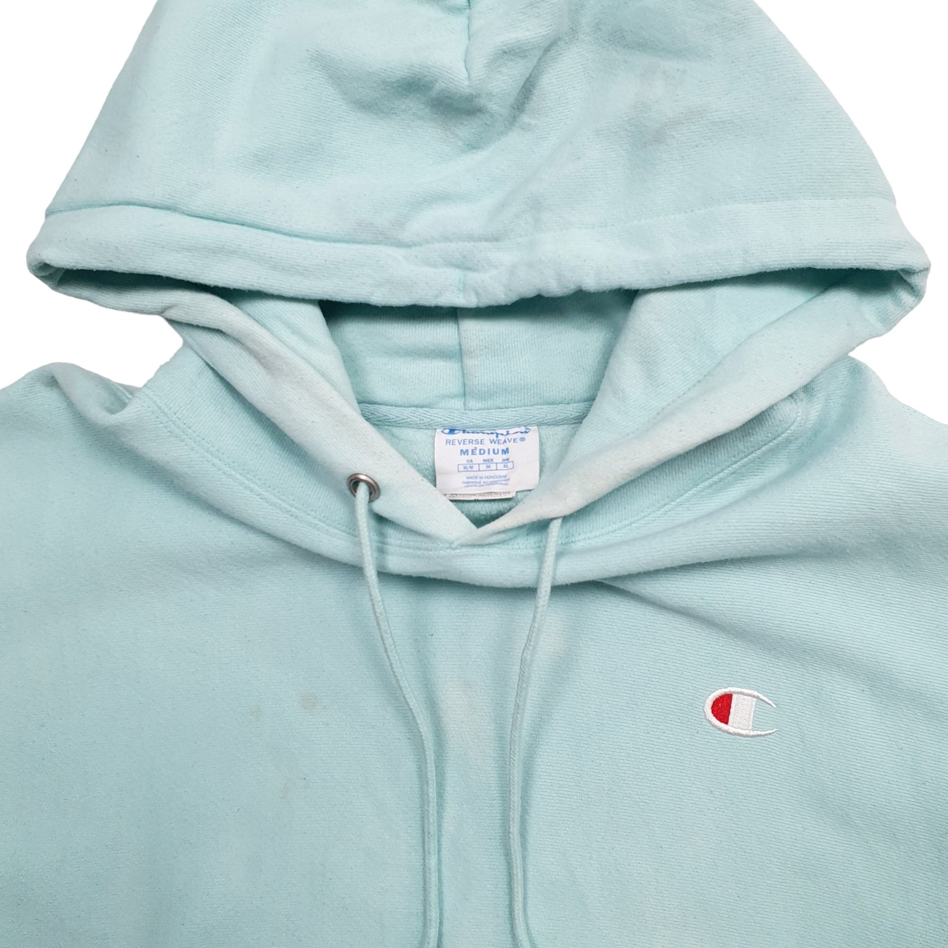 Mens Blue Champion Reverse Weave Hoodie Jumper