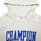 Mens Cream Champion Spellout Hoodie Jumper