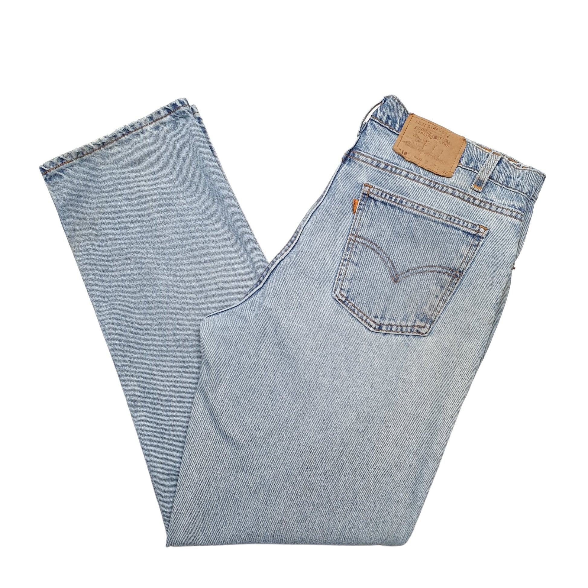 Mens Blue Levis Vintage Made USA 518 JeansW38 L32