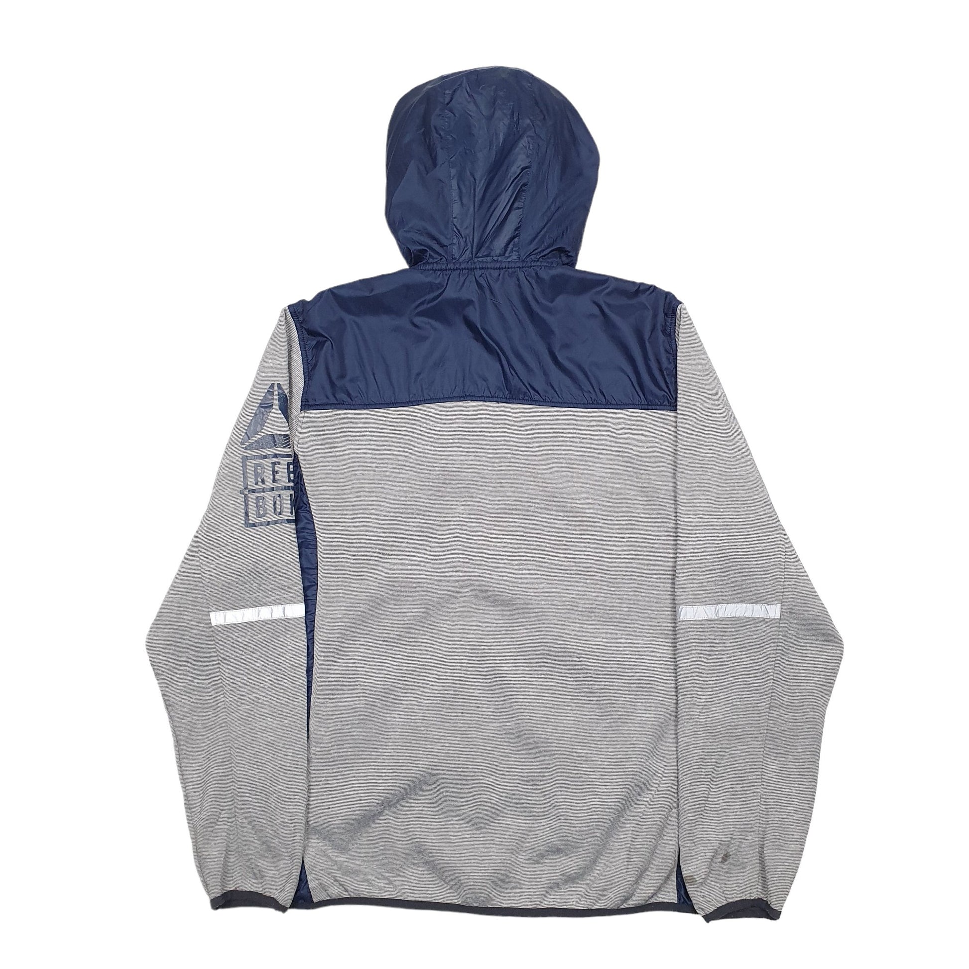 Mens Grey Reebok Active Running Sport 3M Hoodie Jumper