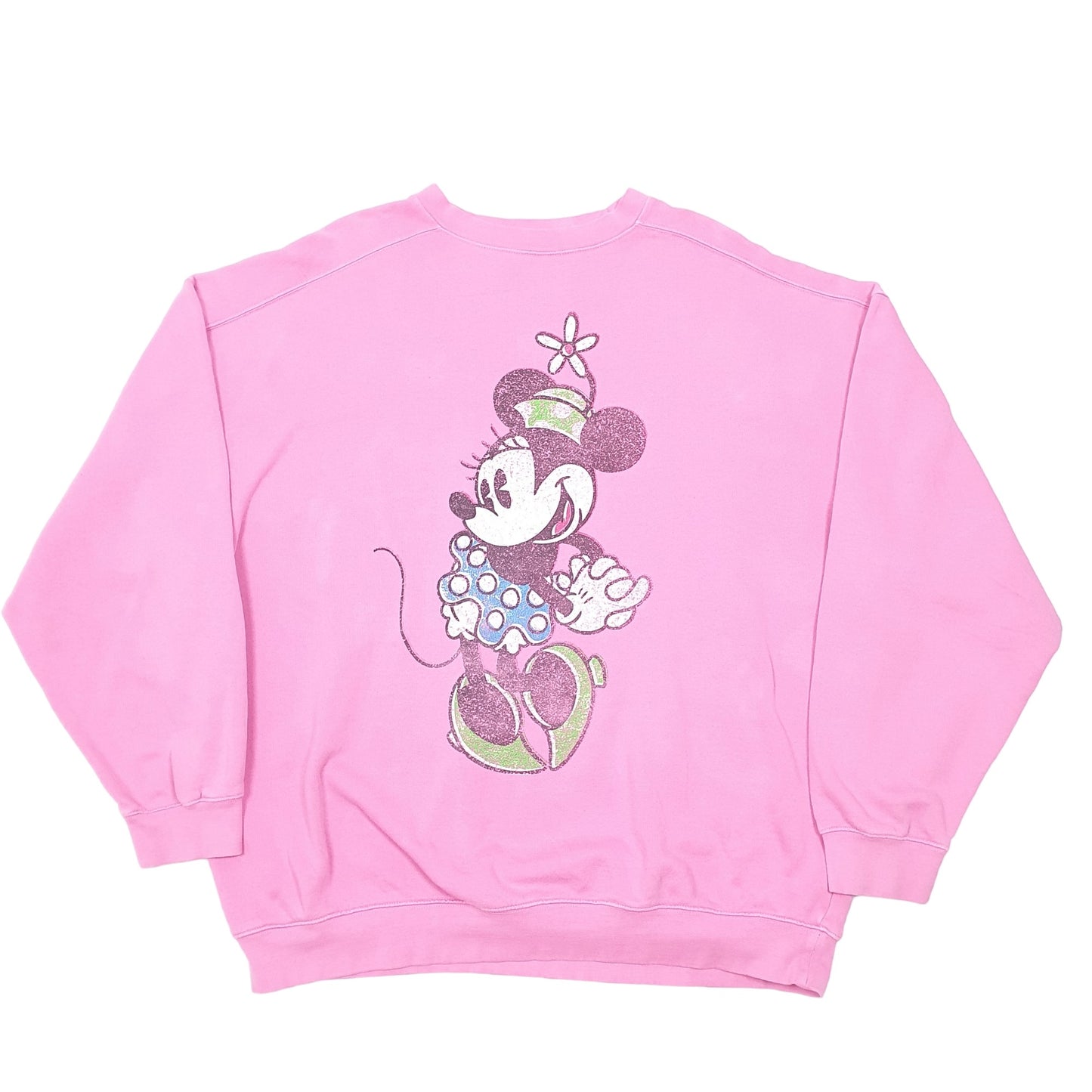 Womens Pink Disney Disneyland Minnie Mouse Crewneck Jumper
