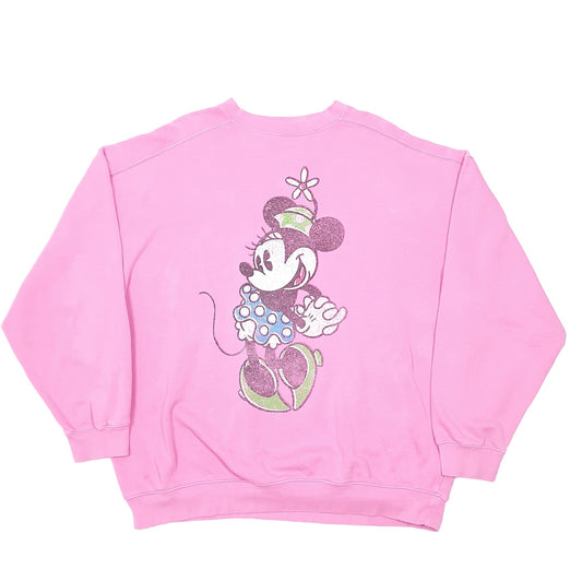 Womens Pink Disney Disneyland Minnie Mouse Crewneck Jumper