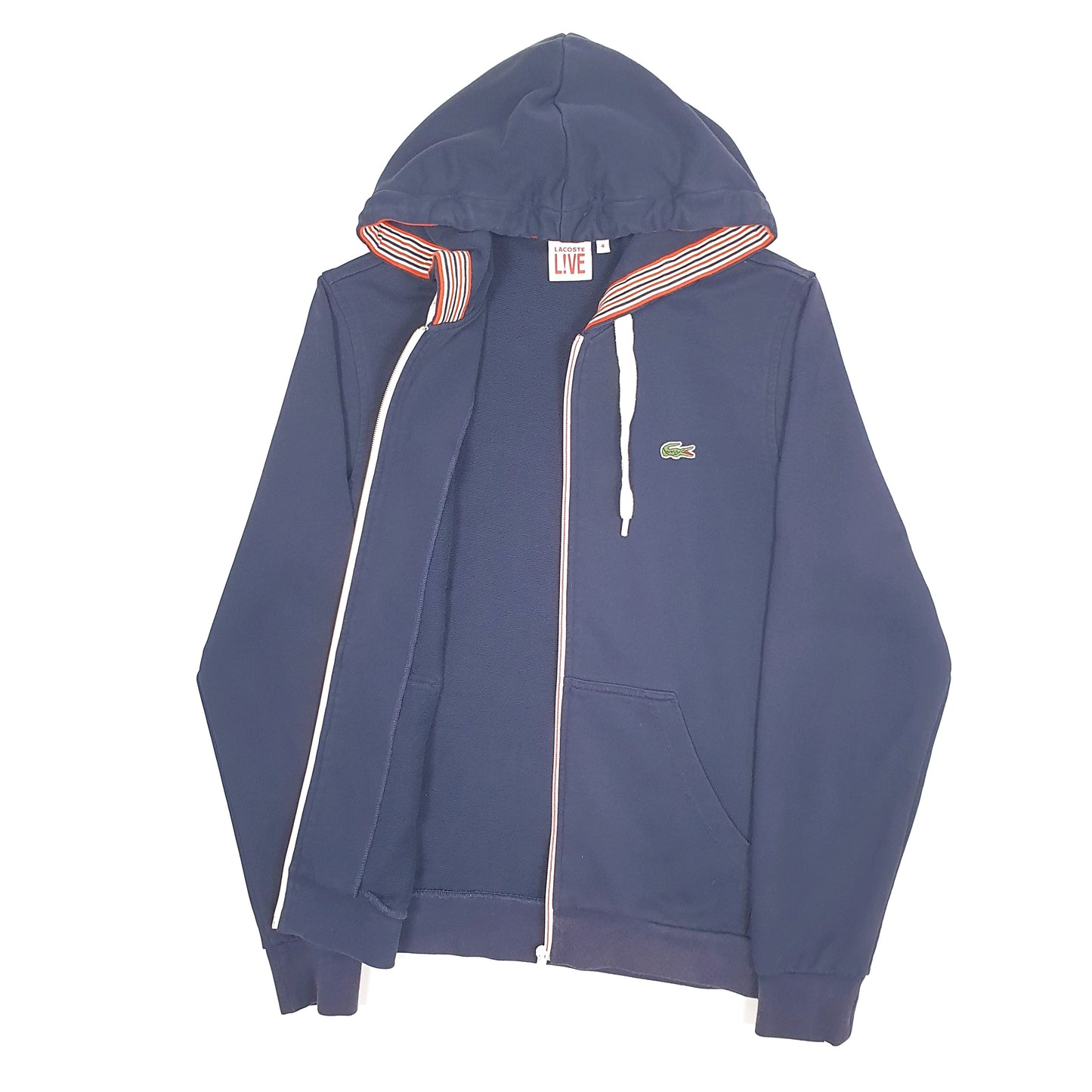 Mens Navy Lacoste Hoodie Full Zip Jumper
