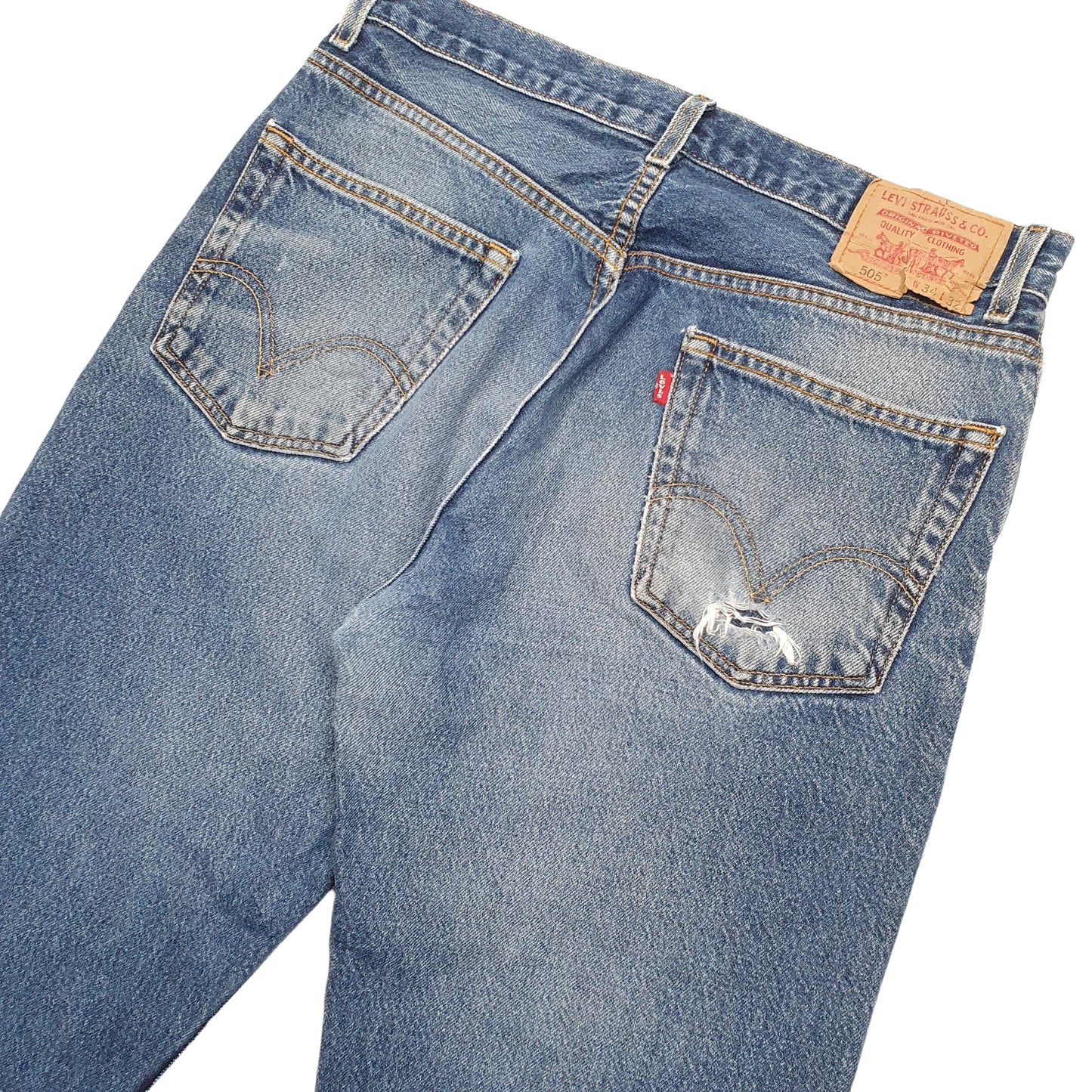 Mens Blue Levis  505 JeansW34 L32
