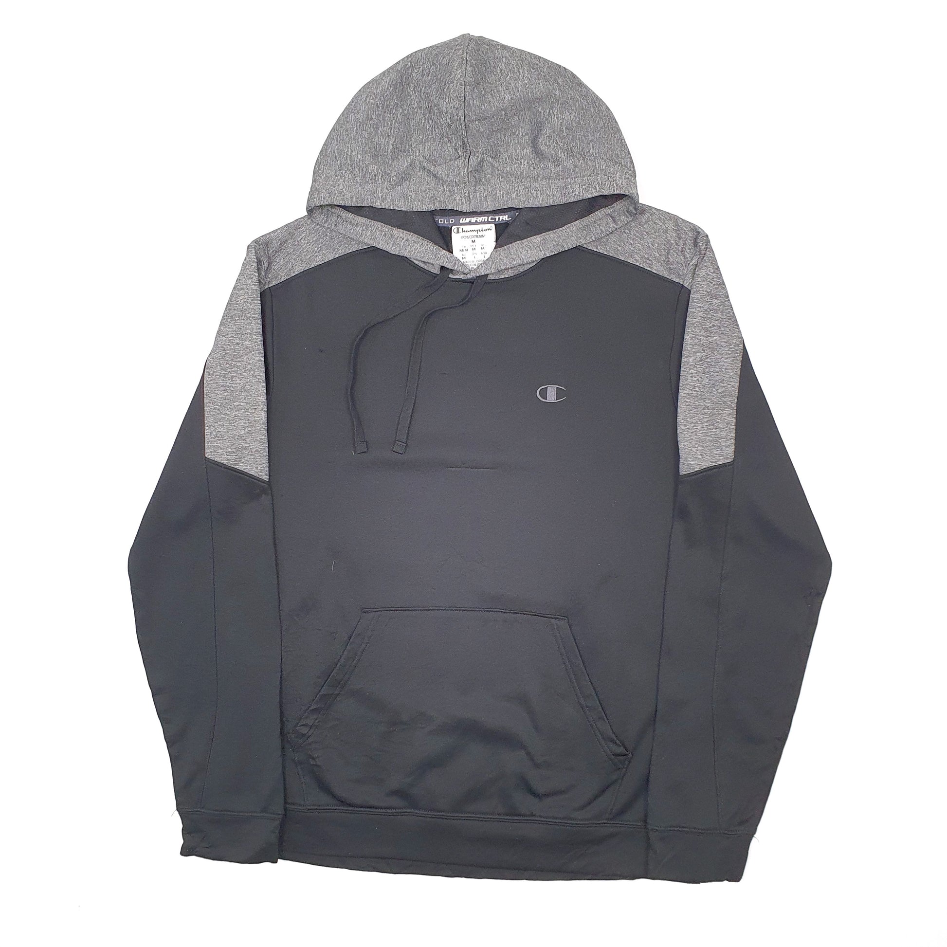 Mens Grey Champion Powertrain Active Hoodie Jumper