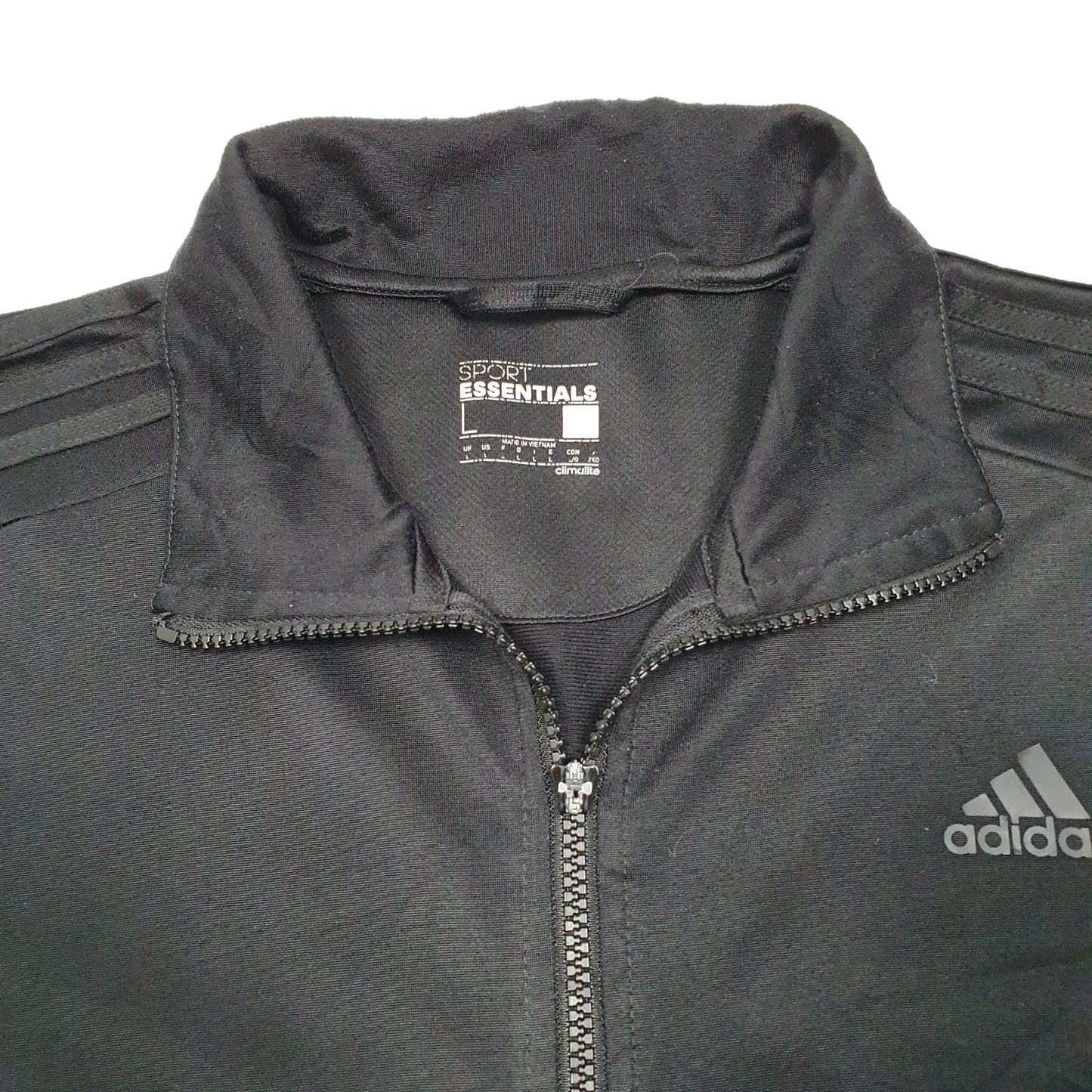 Mens Black Adidas Active Climalite Workout Full Zip Jumper