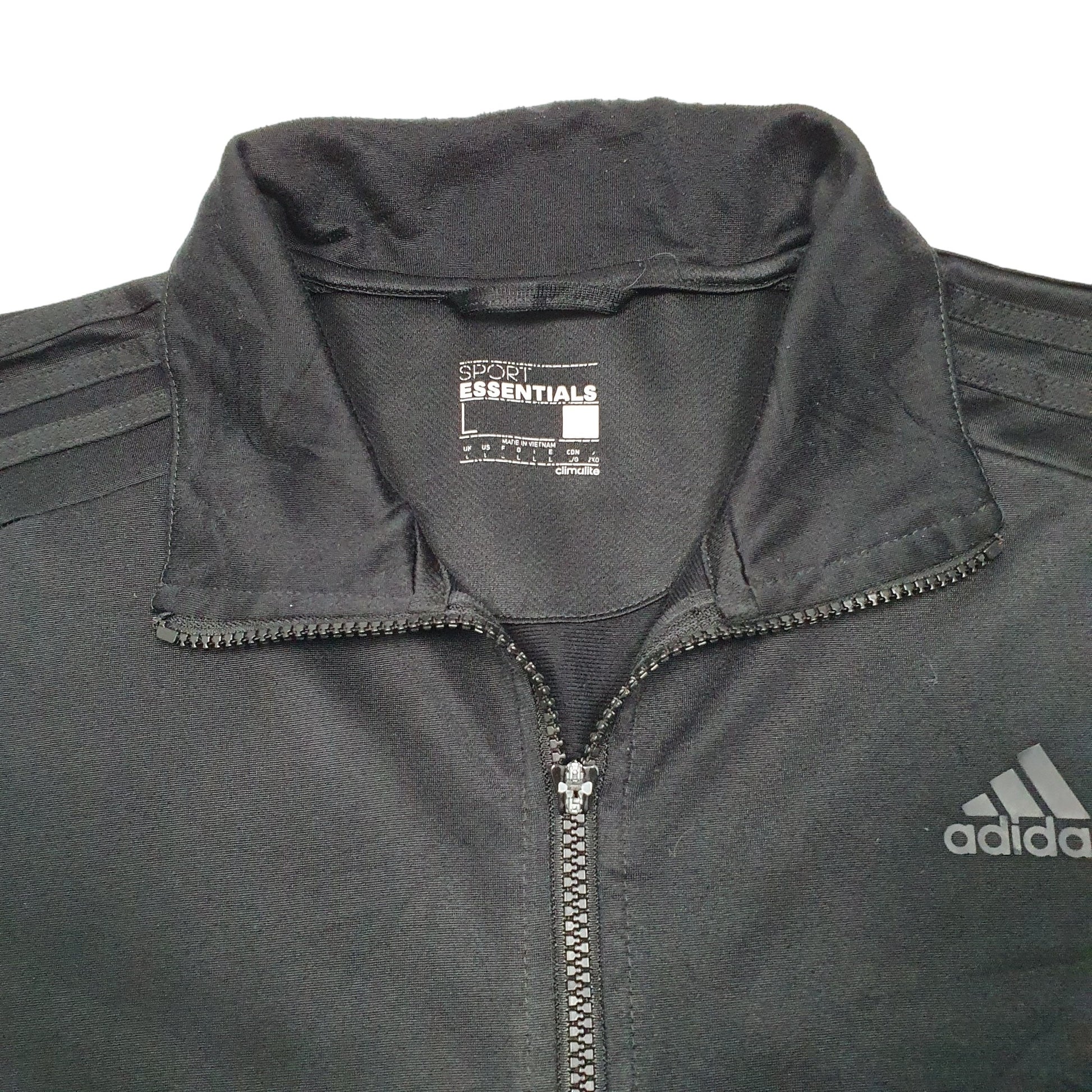 Mens Black Adidas Active Climalite Workout Full Zip Jumper
