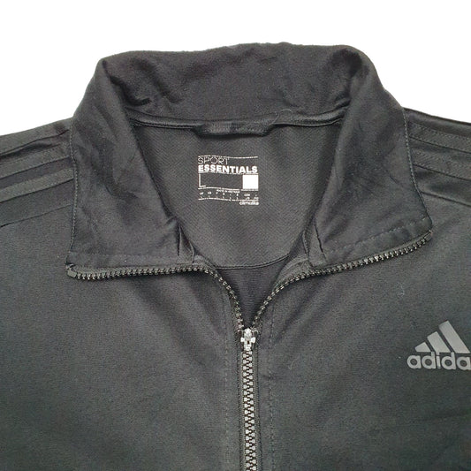 Mens Black Adidas Active Climalite Workout Full Zip Jumper