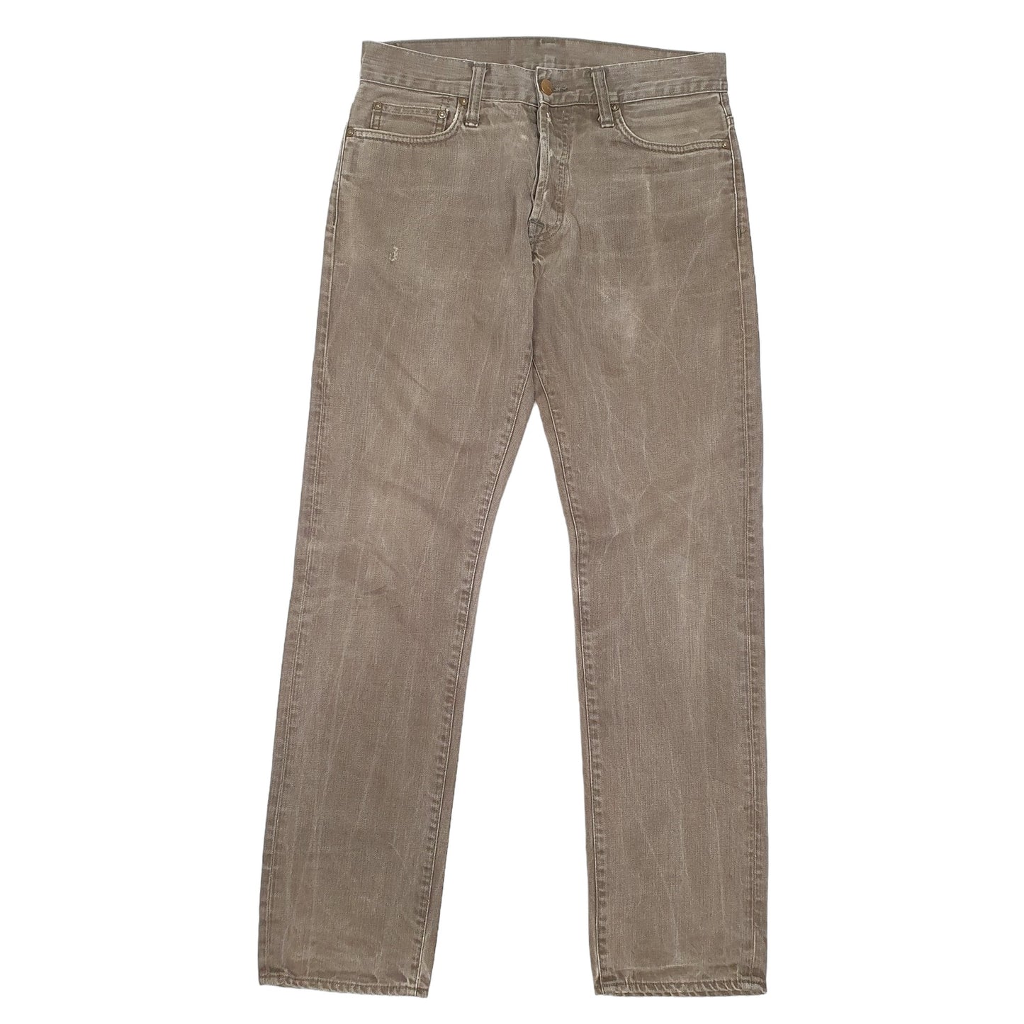 Mens Khaki Carhartt Klondike WIP Casual JeansW30 L32