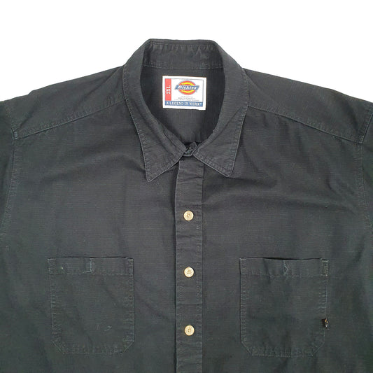 Mens Black Dickies Workwear Short Sleeve Shirt