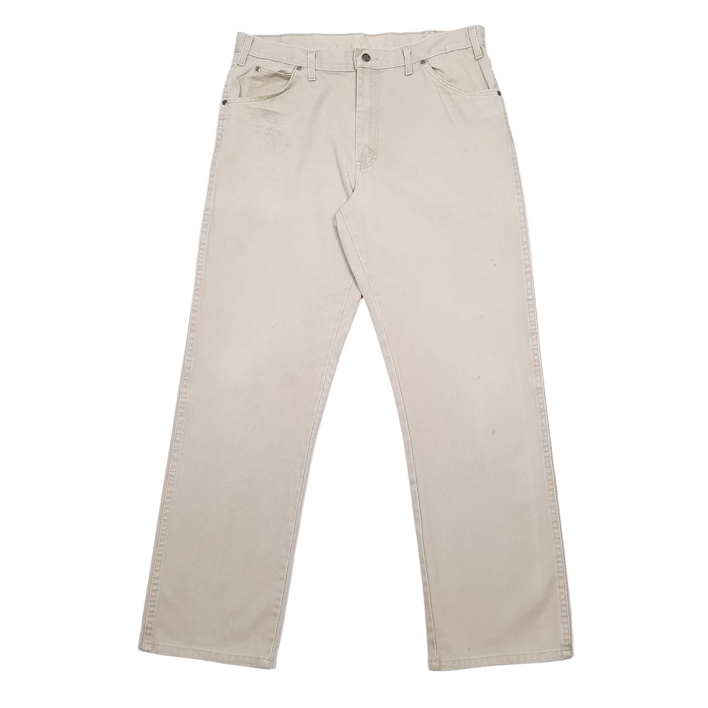 Mens Cream Dickies Carpenter Carpenter JeansW36 L33