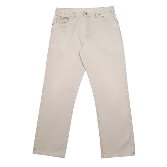 Mens Cream Dickies Carpenter Carpenter JeansW36 L33