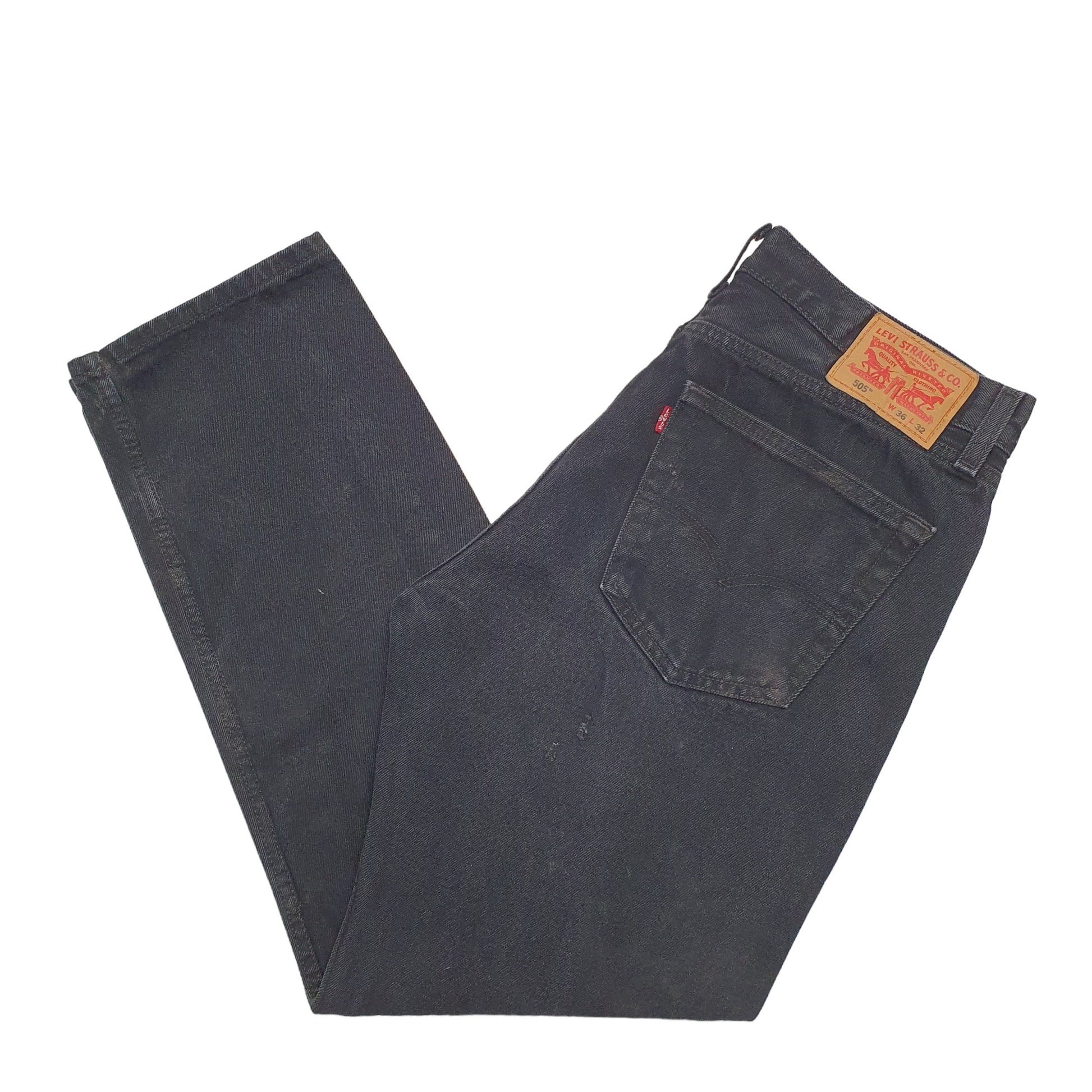 Mens Black Levis  505 JeansW36 L30