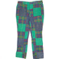Mens Green Unbranded Tartan Pattern Corduroy Trousers