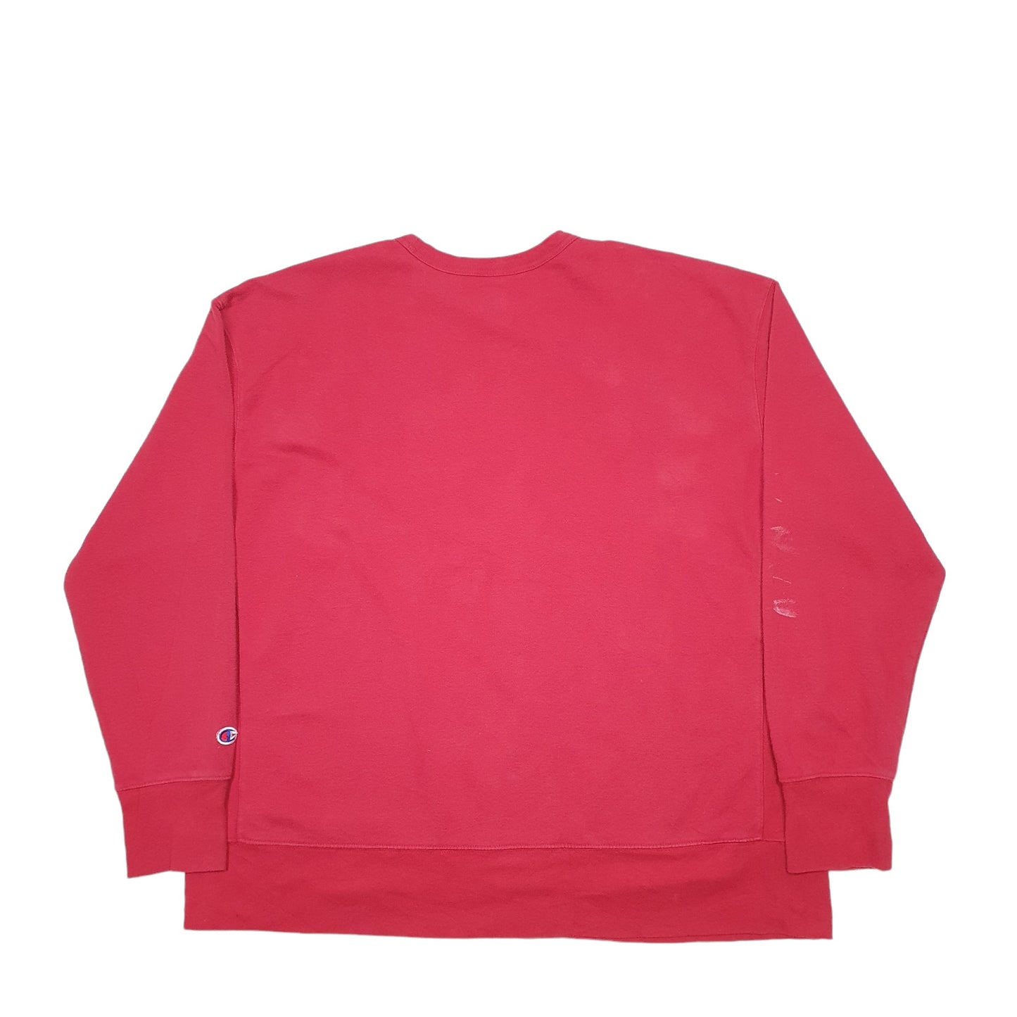 Mens Red Champion USA College Hockey Crewneck Jumper