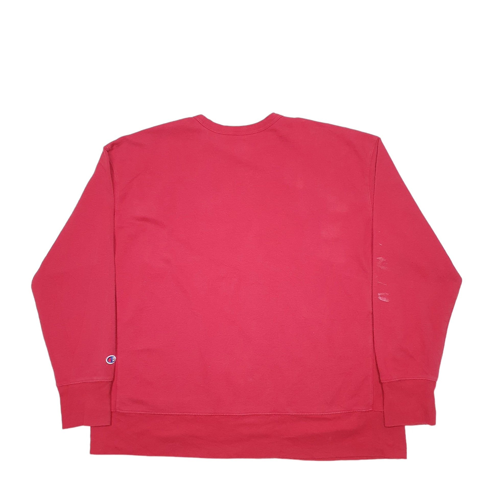 Mens Red Champion USA College Hockey Crewneck Jumper