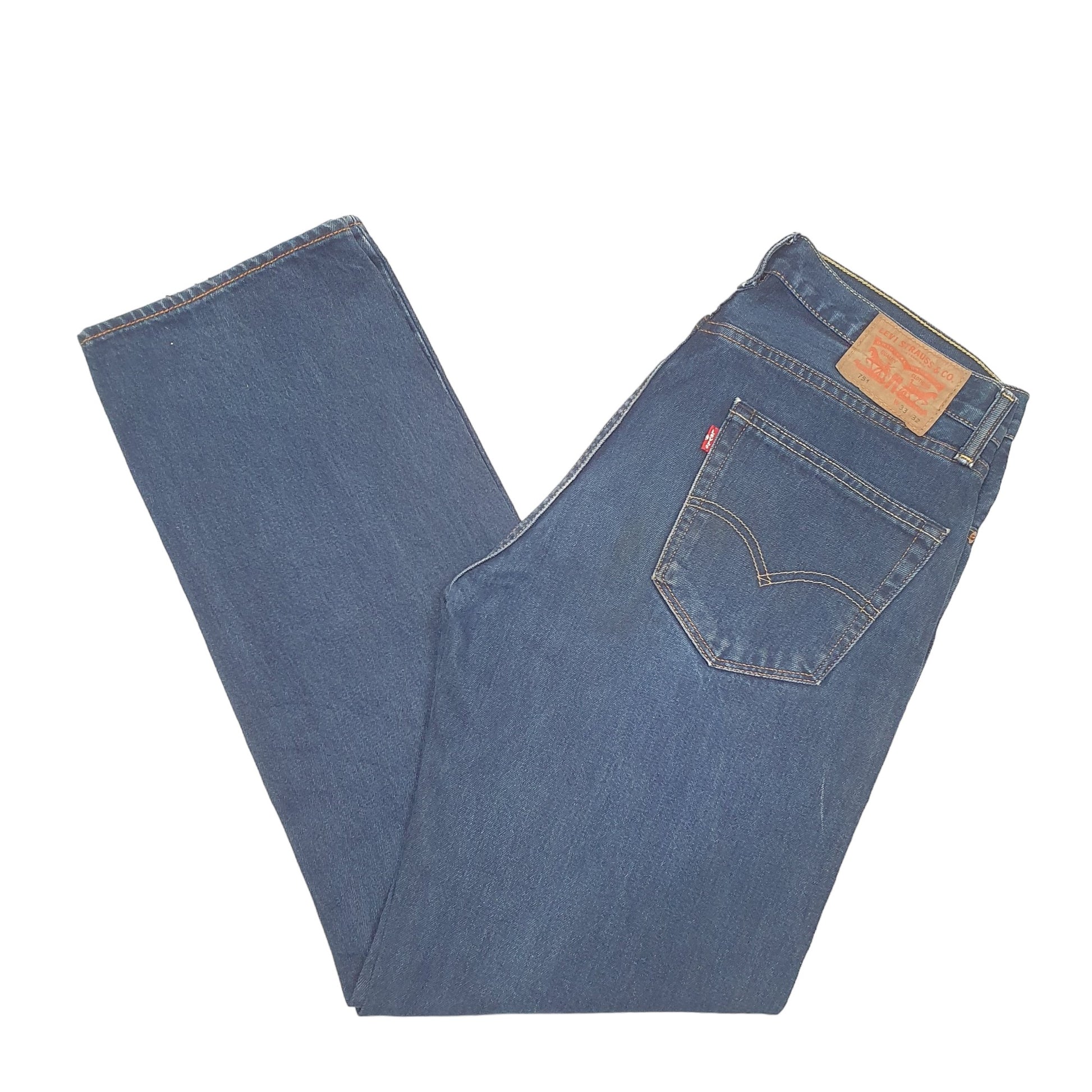 Mens Blue Levis Standard 751 JeansW33 L32