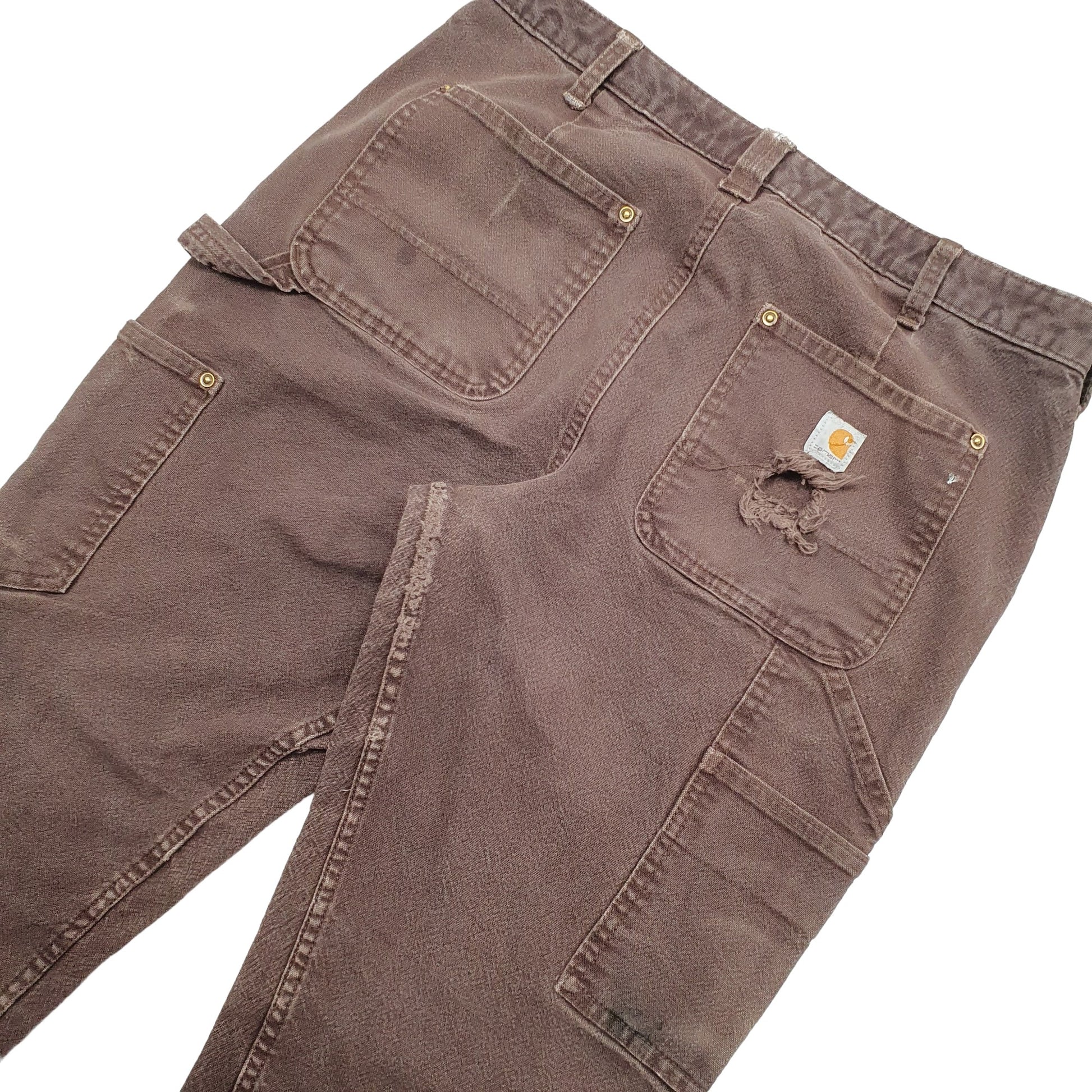Womens Brown Carhartt Double Knee Carpenter Trousers