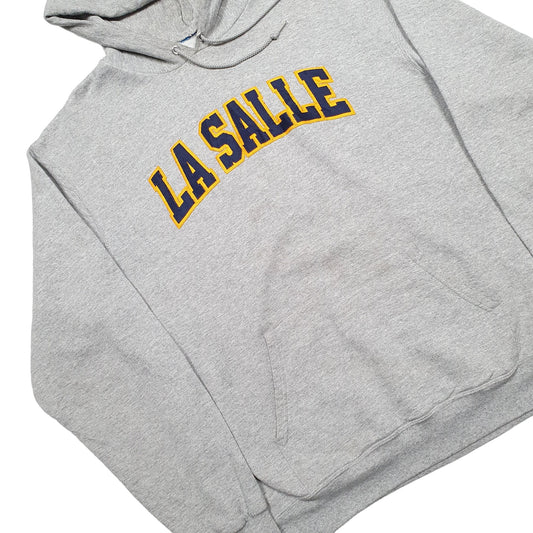 Mens Grey Champion USA College La Salle Hoodie Jumper
