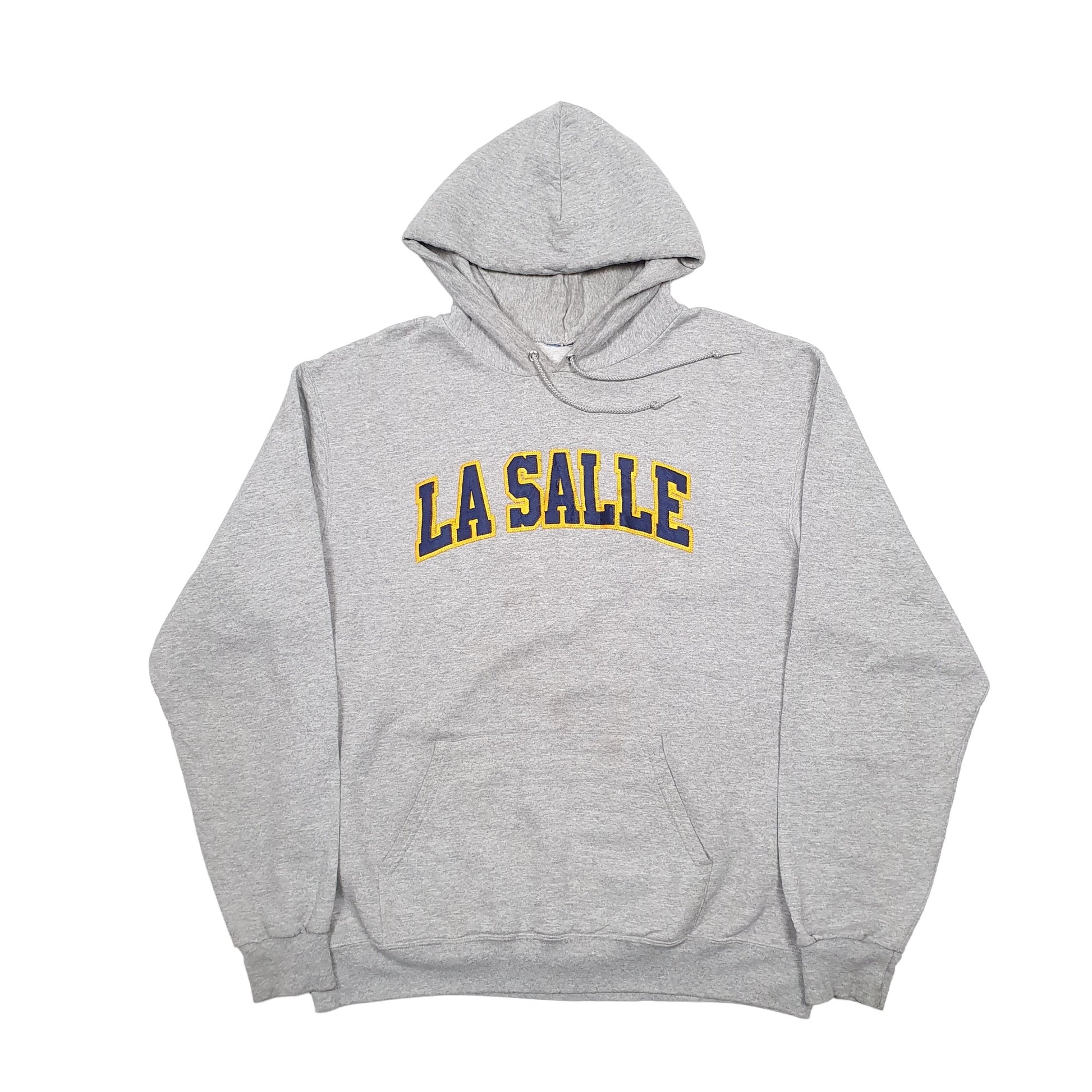 Mens Grey Champion USA College La Salle Hoodie Jumper