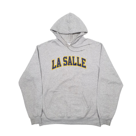 Mens Grey Champion USA College La Salle Hoodie Jumper