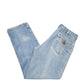 Mens Blue Carhartt Relaxed Cotton Lined Insulated B172 JeansW34 L32