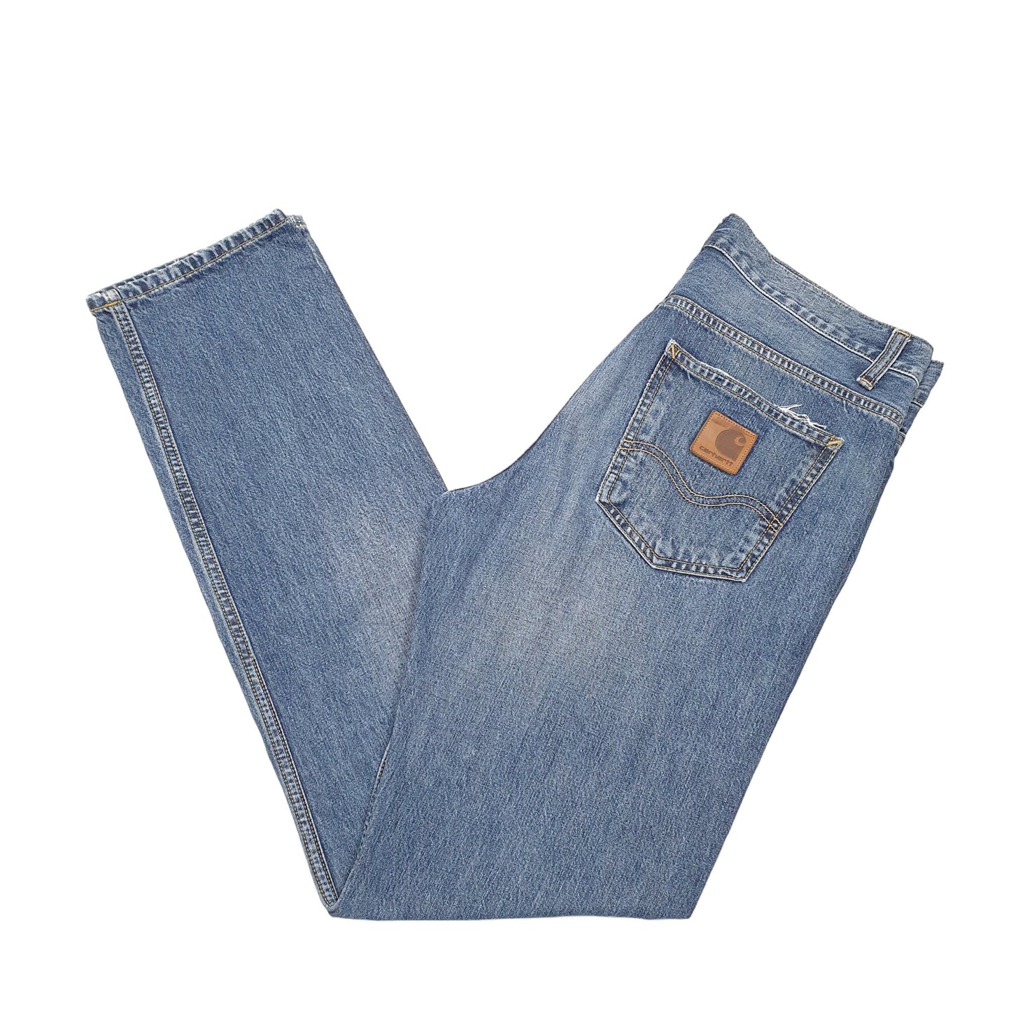 Mens Blue Carhartt WIP Texas Pant Casual JeansW32 L32