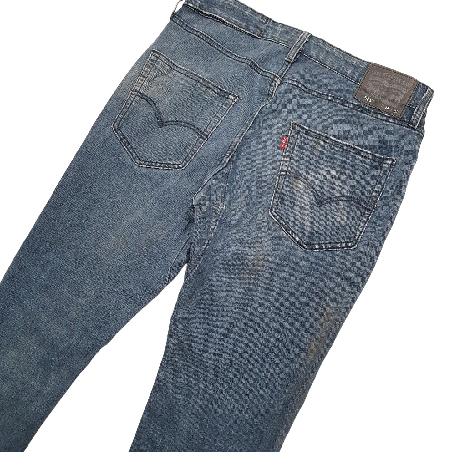 Mens Blue Levis Commuter Cycling 511 JeansW34 L32