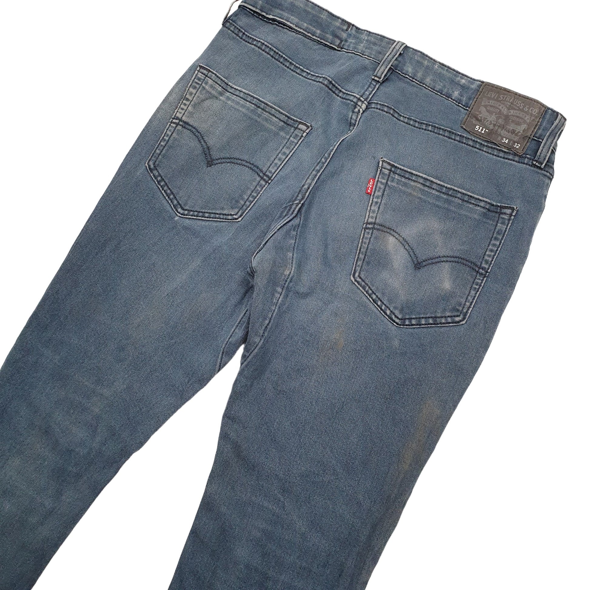 Mens Blue Levis Commuter Cycling 511 JeansW34 L32